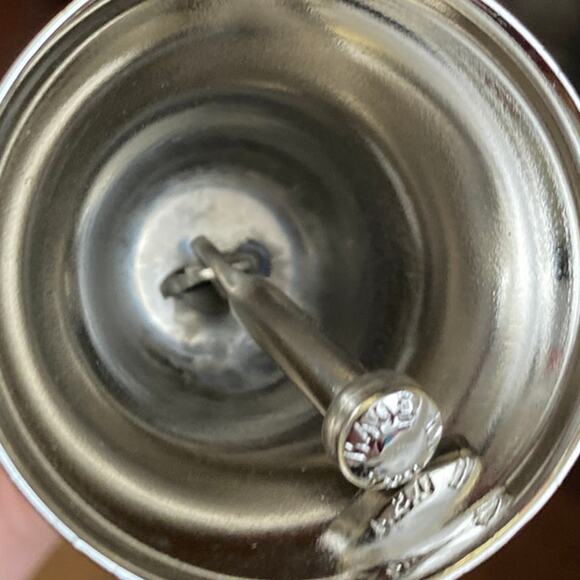 Iowa Hawkeye State Hanging Corn Bell Pewter Vintage Decorative Made in USA - Picture 5 of 9